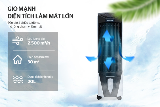 Quạt điều hoà Sunhouse SHD7719 diện tích làm mát lớn
